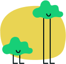 dos nubes verdes